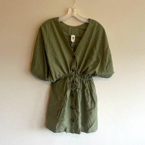 SMALL- Olive Green Short Dress